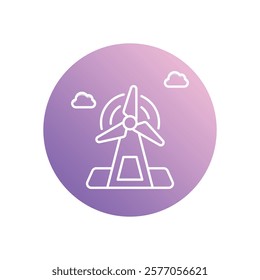 Windmill icon vector stock illustration