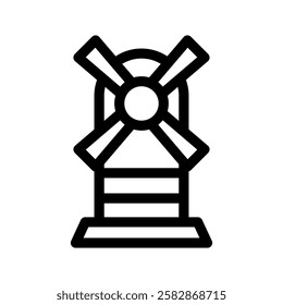 Windmill Icon Vector Symbol Design Illustration