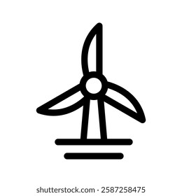 Windmill Icon Vector Symbol Design Illustration