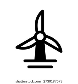 Icono de molino de viento Ilustración de diseño de símbolo de Vector