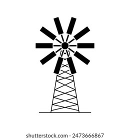 windmill icon vector template illustration logo design