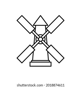 windmill icon, wind power vector illustration
