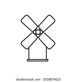 windmill icon, wind power vector illustration