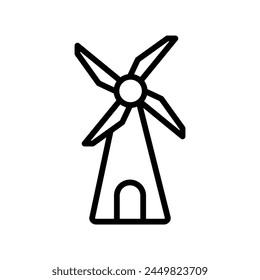 Windmill icon, wind, turbine, energy, power, editable vector, pixel perfect, illustrator ai file