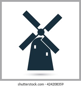 Windmill icons on the background