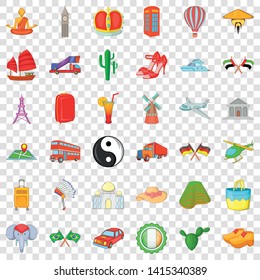 Windmill icons set. Cartoon style of 36 windmill vector icons for web for any design