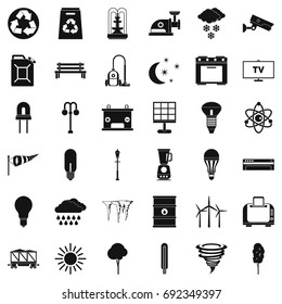 Windmill icons set. Simple style of 36 windmill vector icons for web isolated on white background
