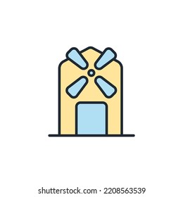 Windmill icons  symbol vector elements for infographic web