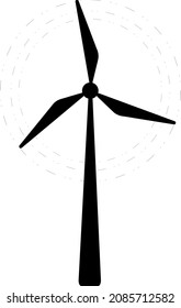 Windmill. Illustration of an alternative energy concept. 