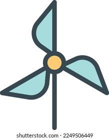 windmill illustration with flat style