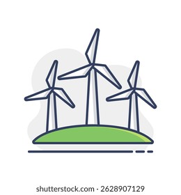 Windmill isolated icon. Agriculture sign. Graph symbol for your web site design, logo, app, UI. Vector illustration, EPS10.