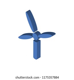 Windmill isometric left top view 3D icon