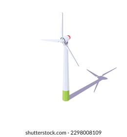 windmill in isometry on a white background