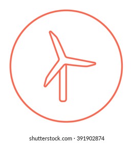 Windmill line icon.