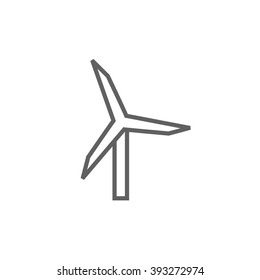 Windmill line icon.