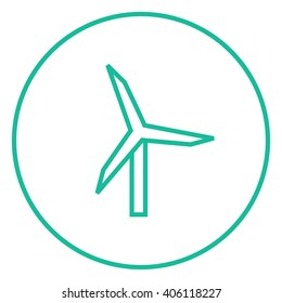 Windmill line icon.