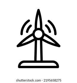 windmill line icon illustration vector graphic 
