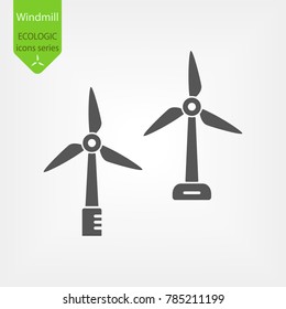 Windmill Line Vector Icons