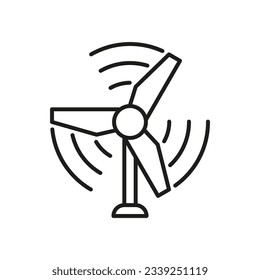 Windmill linear icon. Green energy concept