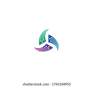 windmill logo design element , turbine logo design template