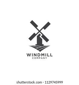 Windmill logo design template