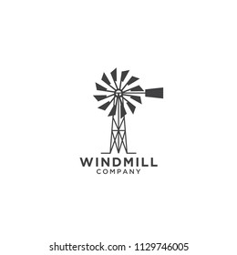 Windmill logo design template