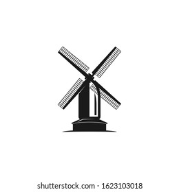 A windmill logo design template. Awesome a netherlands windmill logo. A netherlands windmill lineart logotype.