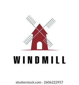 windmill logo design vector concept creative idea
