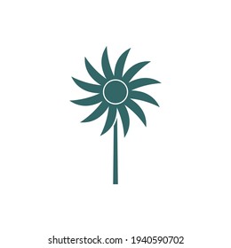 Windmill logo design vector illustration, Creative windmill logo design concept template, symbols icons