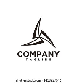 windmill logo design vector simple style