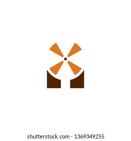 windmill logo icon design element 