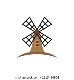 windmill logo icon design vector , template illustration