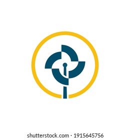 Windmill logo, icon and illustration