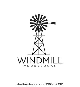 windmill logo icon and vector