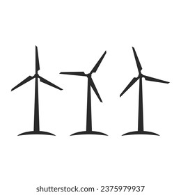 Windmill logo icon vector flat design template