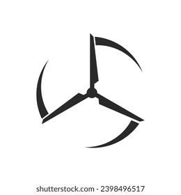 Windmill logo icon vector flat design template