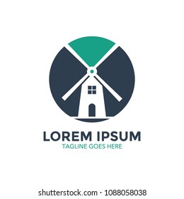 windmill logo. icon. vector illustration