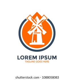 windmill logo. icon. vector illustration