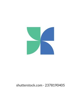 Windmill logo, renewable energy on a white background