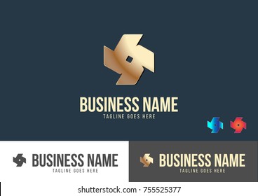 Windmill Logo Template Design Vector