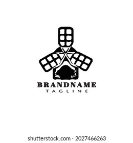 windmill logo template icon modern vector illustration