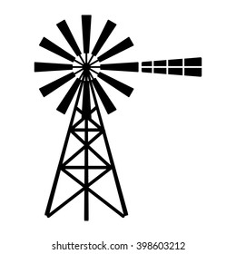 Windmill Logo Vector.