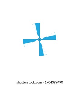 windmill logo vector blue color