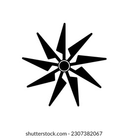 logotipo de molino de viento vector tecnología de aire acondicionado