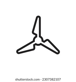 logotipo de molino de viento vector tecnología de aire acondicionado