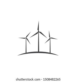 Windmill logo vector flat design template