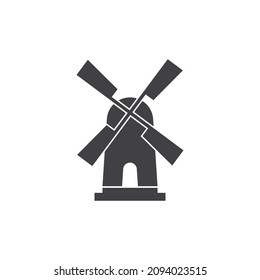 Windmill logo vector flat design template
