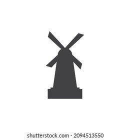 Windmill logo vector flat design template