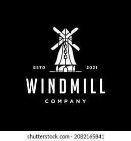 Windmill logo vector illustration design on white background