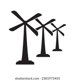 Windmill logo vector illustration flat design.